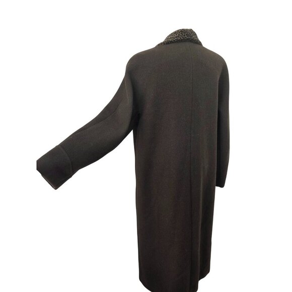 Donnybrook 80s Wool Coat Sz 10 Brown Animal Print Collar AS IS Costume Piece VTG - Picture 12 of 14